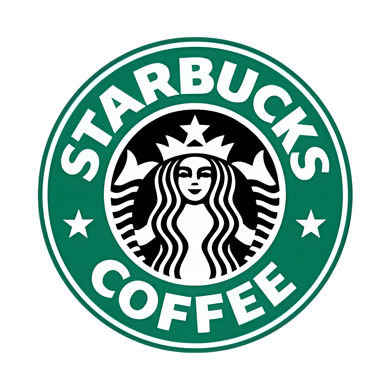 Logo Starbucks Coffee xanh lá cây với hình bán thần nữ circle