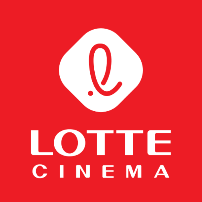 Logo Lotte Mart trắng chữ trên nền đỏ
